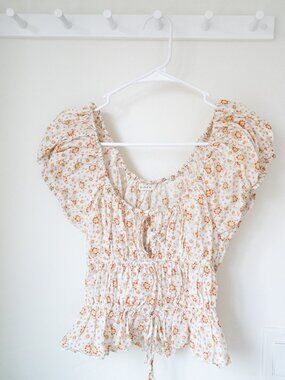 Doen Adie Top XS in Alabaster Countryside Calico